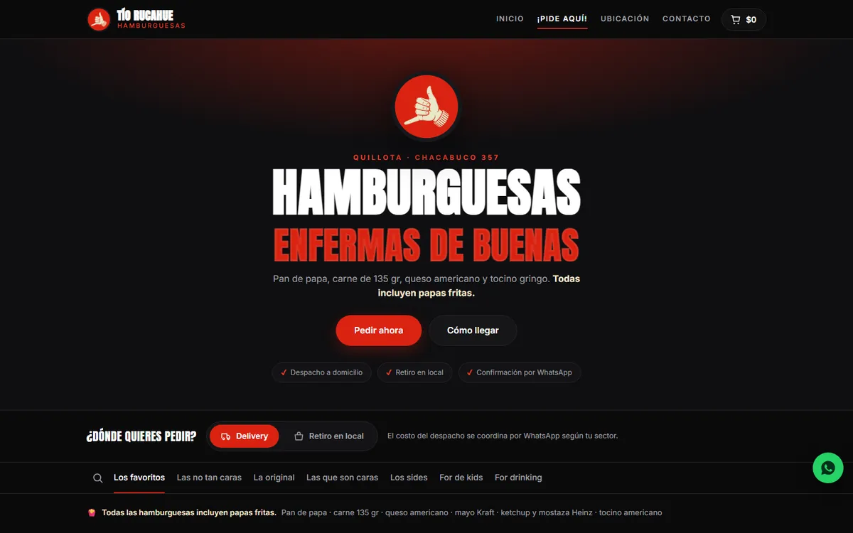 Portada del sitio de Tío Rucahue